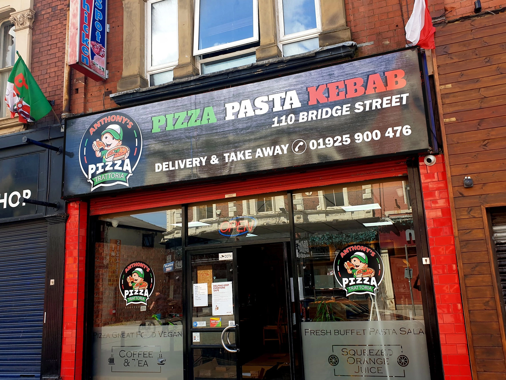 Szyld lokalu Anthony’s Pizza